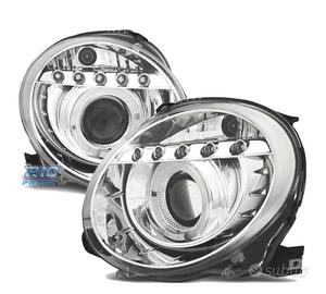 FARI FIAT 500 07-15 LUCE DIURNA OCCHI ANGEL FONDO 