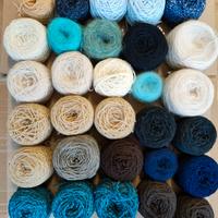 gomitoli lana misti lotto stock