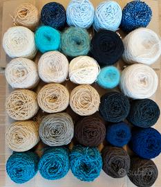 gomitoli lana misti lotto stock