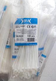 5x100 Fascette bianche BM B2025 mm 2,5x200 NUOVE