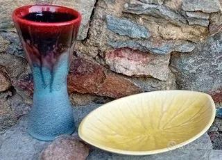 Dumler Breiden Diabolo vase & bowl 1283  '60