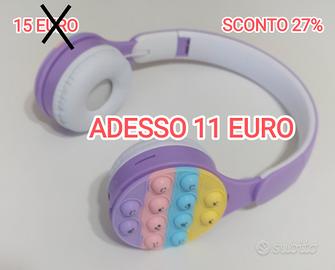 SCONTO 27% Cuffie bluetooth 5.0 Pop It + OMAGGIO