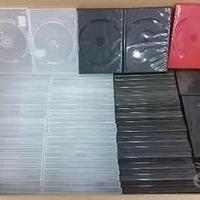 Custudie DVD singole trasparenti, nere, rosse