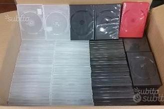 Custudie DVD singole trasparenti, nere, rosse