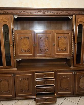 vetrina vintage in legno fine anni 60