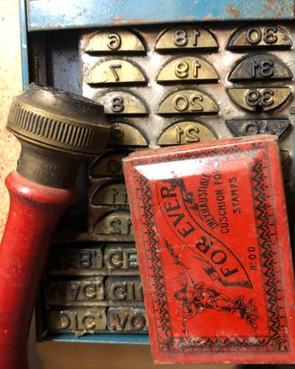 Timbro datario in ottone vintage