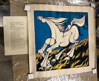 Serigrafia firmata"Cavallo"di Roberto Pelillo,1976