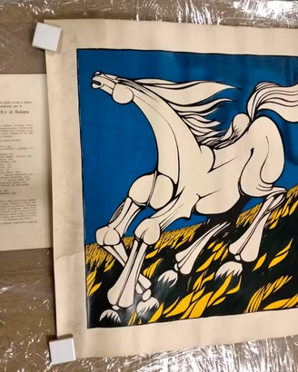 Serigrafia firmata"Cavallo"di Roberto Pelillo,1976