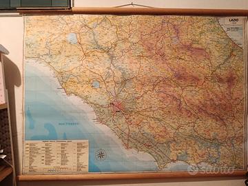 Cartina topografica del Lazio