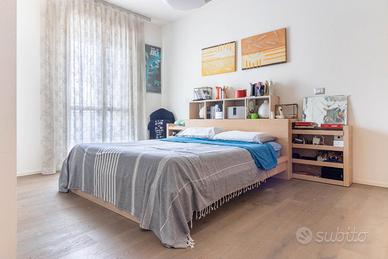 🛏️ STRUTTURA LETTO MATRIMONIALE IN LEGNO CHIARO