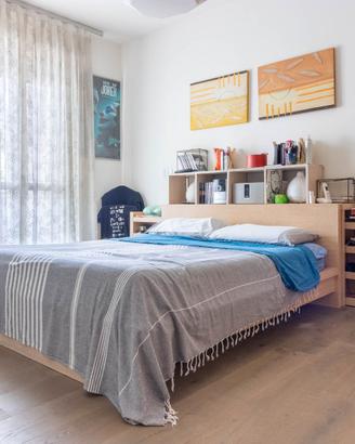🛏️ STRUTTURA LETTO MATRIMONIALE IN LEGNO CHIARO