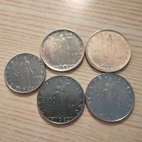 100 lire e 50 lire Acciaio Acmonital 