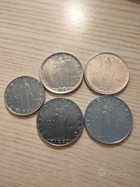 100 lire e 50 lire Acciaio Acmonital 