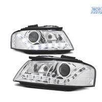 FARI PER AUDI A3 8P CON FONDO CROMATO E LUCE DIURN