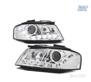 FARI PER AUDI A3 8P CON FONDO CROMATO E LUCE DIURN