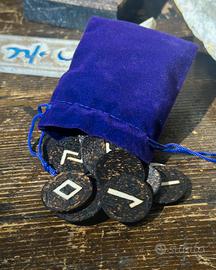 Sacchetto Rune (L) pirografate a mano