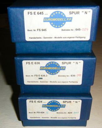 trenini EUROMODELL  F. P. locomotive fs scala N