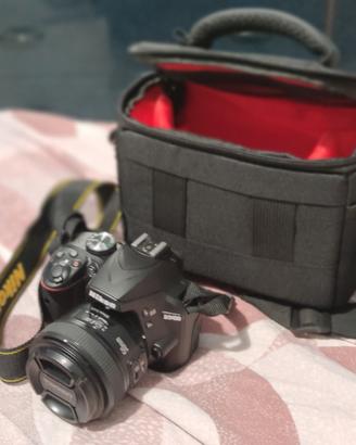 Nikon d3400+obbiettivo 50mm+borsa con 274 scatti!