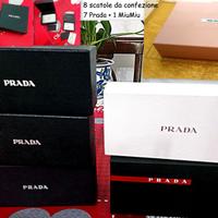 Lotto 8 Scatole originali nuove 7 PRADA +1 Miu Miu