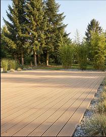 Stock WPC decking + angolari (teak H-008)