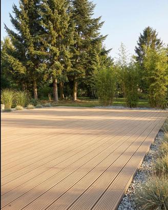 Stock WPC decking + angolari (teak H-008)
