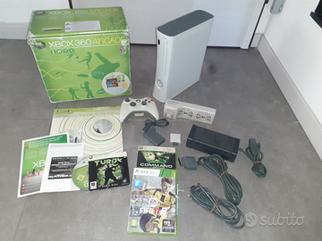 Console xbox360 Bianca con Scatola+Skin e giochi