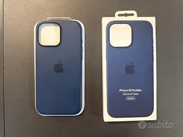 Custodia cover iphone 16 pro max silicone denim