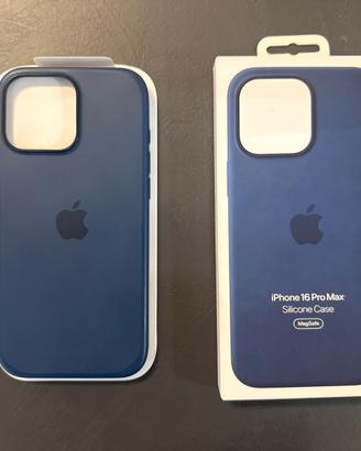 Custodia cover iphone 16 pro max silicone denim