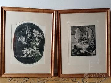 Coppia di stampe d’arte anni 70
