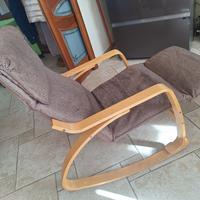 Dondolo sdraio marrone per interno