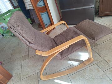 Dondolo sdraio marrone per interno