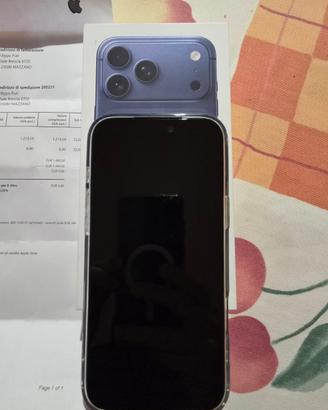 Apple Iphone 17 Pro Max Deep Blue 256