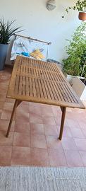 Tavolo da giardino acacia 180x100x75