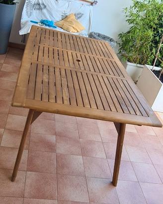 Tavolo da giardino acacia 180x100x75