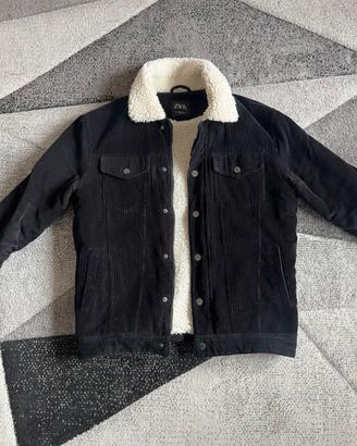 Giacca di jeans con pelo - Zara