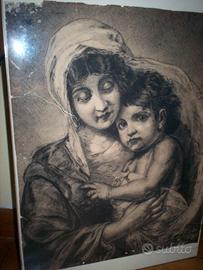 Disegno Donna con bambino (1889)