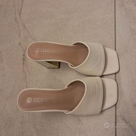 sandali bianchi in semipelle nr 36