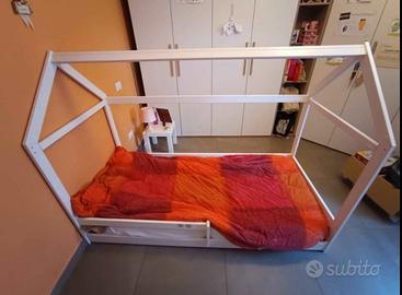 Letto a casetta in legno 80x200 – stile Montessori