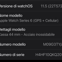 Apple watch serie 6 gps+cellular cassa 44mm
