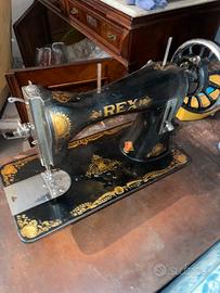 Antica macchina da cucire REX + mobile originale
