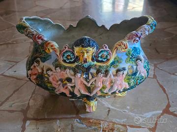 Vaso raro antico Capodimonte-Artigianato Italiano