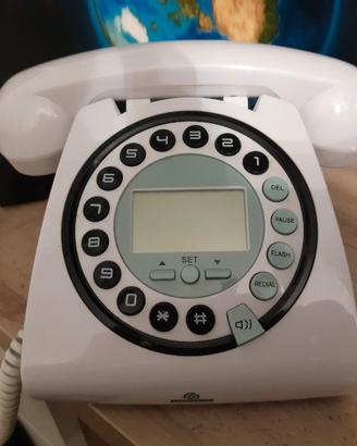Telefono BRONDI FISSO a tasti bianco display LCD