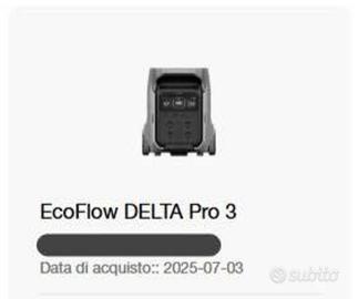 EcoFlow Delta Pro 3 in garanzia