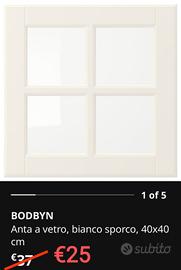 Ante cucina bianche vetro inglesina Ikea Bodbyn