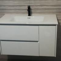 Mobile bagno sospeso con specchio e lampada led