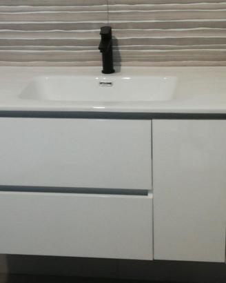 Mobile bagno sospeso con specchio e lampada led