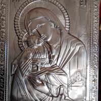 Grande icona madonna argento 925