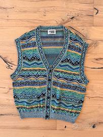 Maglione smanicato gilet cardigan Missoni vintage