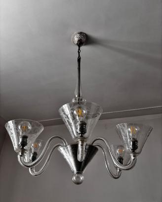 Lampadario vetro Murano, Barovier anni ‘40