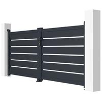 Cancello battente a due ante in alluminio 